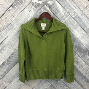 Talbots - Green Sweater with Buttons